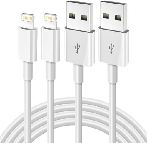 2Pack iPhone Charger Cable 1.8M, [Apple MFi Certified] Lightning Cable Fast Charging iPhone Cable Lead Lightning to USB Cable for iPhone 14 13 12 11 Pro Max XS XR X 8 7 6 Plus 5s iPad Air