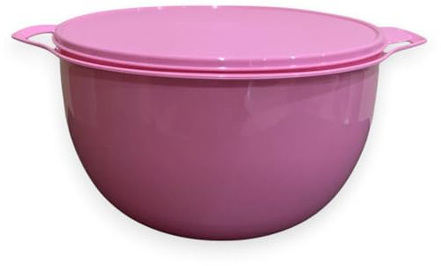 Tupperware Thatsa Mega Bowl Mixing Bowl 42 Cups 10L Pink with Matching Lid