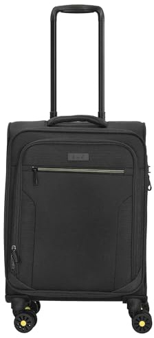 D&N Travel Line 9704-4-Rollen-Kabinentrolley S 55 cm Black