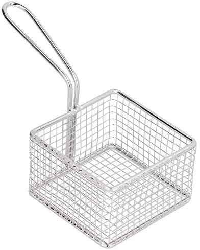 Deep Fryer Baskets Only, Less Steel French Fries Filter Net Fry Baskets With Handle Deep Fryer With Long Handle for French Fries, Fried Chicken, Fish Balls, Fish, Chicken