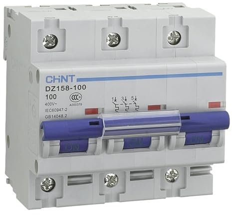 JBGBAL Interrupteur Thermomagnétique 3 Pôles 90amp Courbe C 10ka