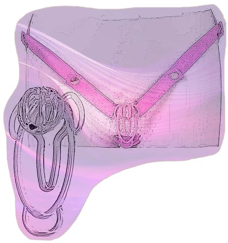 Third Generation Fitness Cage Fufu Clip Cross Dressing Set, with 1 Pink Yoga Belt, Breathable Adjustable Invisible Protection Set -A68UK (Transparent-Other Same-Style Product is Faster)