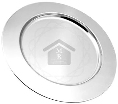 Salvinelli Sottopiatto Rotondo Royal Plate, Acciaio Inox 18/10, 33 cm
