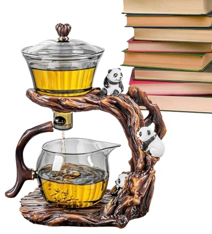 Théière À Goutte - Verre Semi-Automatique Résistant À La Chaleur - Théière À Goutte Avec Infuseur Magnétique | pour Café et Thé en Vrac, Idéal pour Maison, Cuisine, Bureau, Camping, Hôtel,