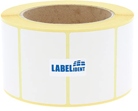 Labelident Thermoetiketten wieder ablösbar 60 x 40 mm - 1.000 selbstklebende Thermodirekt Etiketten für Thermodrucker