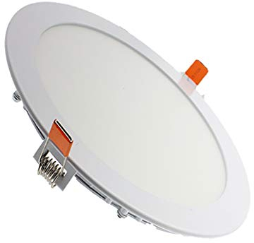 LEDUNI ® Downlight Panel LED Redondo 25W Circular 2500LM Color Blanco Frío 6000K Angulo 120 IP20 295X20Hmm Dimension de corte 280mm Pack de 2 Unidades