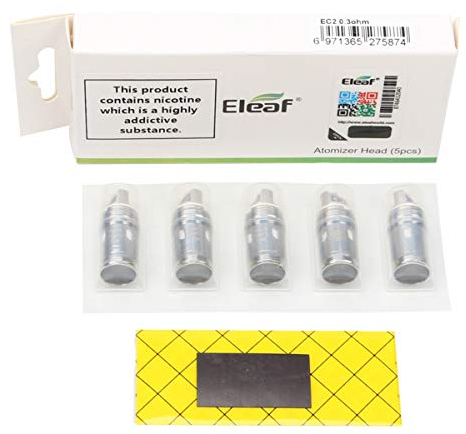 Cabeza de Eleaf EC2 0.3ohm adecuado para MELO/iJust Atomizers/Tanks-5pcs (sin nicotina)