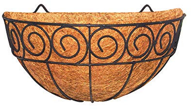 Garden Pride Wall Mounted Planter - Complete with Coco Liner - Scrolled Design (12 (30cm) Long)