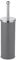 Novel Solutions Bathroom Toilet Brush and Holder, Simple and Modern Matt Grey Finish, Durable Stainless Steel Handle with Round Lid and Strong Dense Bristles, Powder Coated Steel, One Size