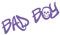 kleb-Drauf | 1 Bad Boy | Lila - matt | Autoaufkleber Autosticker Decal Aufkleber Sticker | Auto Car Motorrad Fahrrad Roller Bike | Deko Tuning Stickerbomb Styling Wrapping
