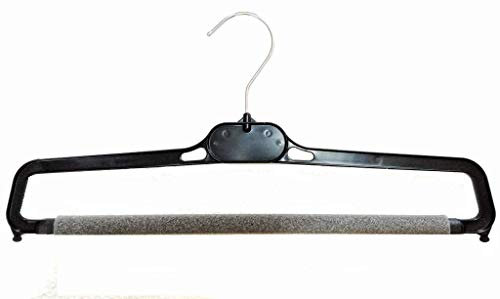 HOME & LAUNDRY Grucce in Plastica per Pantaloni 35 Cm con Spugna Antiscivolo e Gancio Girevole (Pacco da 10)