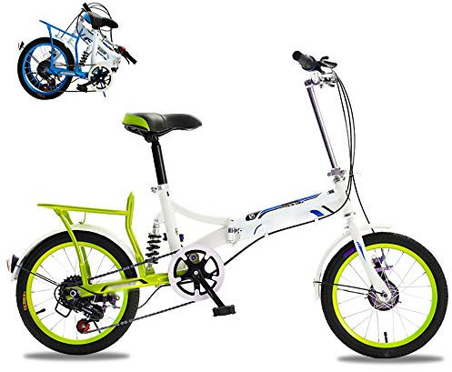 leicht und robust Klappfahrrad, ltraleichte Falt-Fahrrad, Faltbares Sport Klapprad, 20 Zoll 6 Geschwindigkeit Freizeit Fahrrad, Quick-Fold-System tragbare Folding Bike