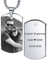 MeMeDIY Personalisierte Dog-tag Anhänger Halskette Gravur Text/Fotos Männer Frauen Memorial Wolfram Schmuck. Bündel mit verstellbarer Kette, Schlüsselbund. (Wolfram & Silber Farbe)