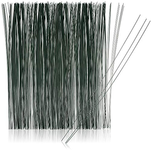 com-four® 500x Floristendraht - Drahtstäbe ummantelt für Pflanzen - Steckdraht grün - Basteldraht - Bindedraht zum Modellieren und Fixieren von Pflanzen - 300 x 0,8 mm (500 Stück - 300 x 0.8 mm)