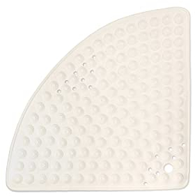 Tapis de Douche crème/Demi - Rond 58cm - antidérapant & très Robuste - Tapis antidérapant pour la Douche ou Le Bain - Lavable à 60°C