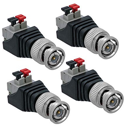 4x BNC Adapter Stecker > 2-Pin Terminal Block Druck Klemmen BNC Kabel Verbinder