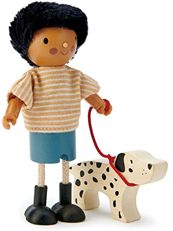 Tender Leaf Toys Mr.Forrester - Holzspielzeug Puppen Haus Puppe mit biegsamen Armen und Beinen - Perfekt für fantasievolles Spielen für Kinder - Ermutigen Sie Geschichtenerzählaktivitäten
