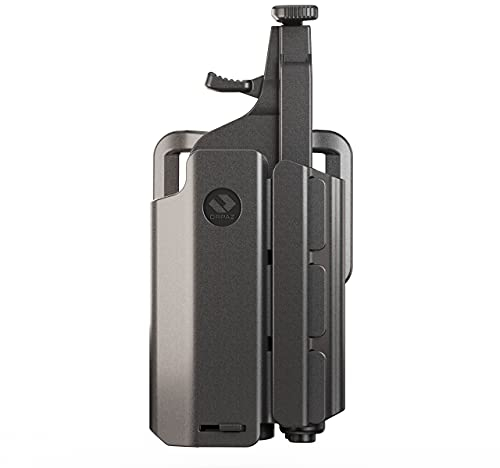 Orpaz T40 Adjustable and Modular G19 Holster Compatible with OWB Glock 19 Holder with Light/Laser/Sight/Optics, Large, Belt Attachment - Will Secure Your Handgun with a Tactical Appearance