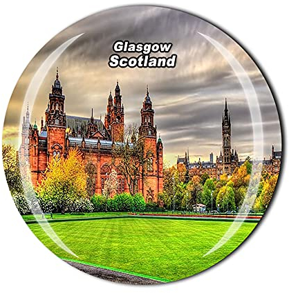 Schottland 3D Glasgow Kühlschrankmagnet Souvenir Kristallglas Magnet Reise-Souvenir Sammlung Geschenk Zuhause Küche Dekoration
