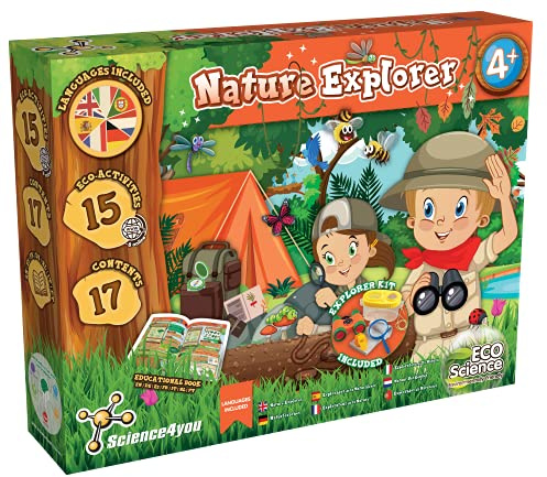 Science4you Nature Explorer - Outdoor Explorer Kit & Bug Hunting Kit for Kids & Science Kit with 15 Activities | Observe Insects & Collect Plants| Educational STEM Toy for Boys & Girls Ages 4 5 6 7 8+
