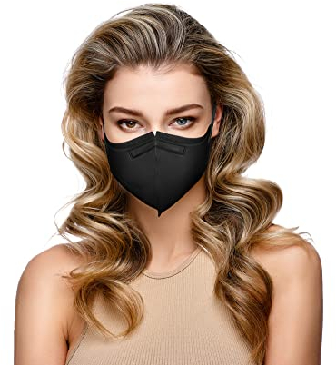 Breasafe Europäisch NanoRespirator FFP2 - CE-Zertifikat 5 St. - Schwarz/L