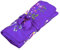 KYEYGWO Stickerei Reise Schmuckrolle mit Blumen und Vogel Stickerei, Chinesischer Schmuck Organizer Tragbare Rollenbeutel Schmucktasche für Halsketten Ring Armband Aufbewahrung, Violett