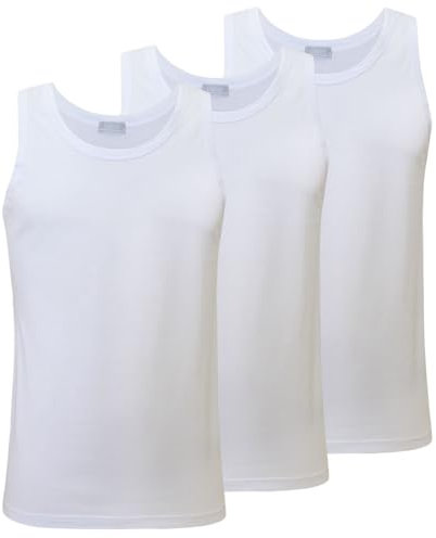 Liabel Canotta Uomo 100% Cotone, Art. 4428 Pacco da 3, Bianco L