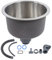 Fregadero de Barra de Cocina Redondo Pequeño, Lavabo de Acero Inoxidable con Desagüe para Cocinas Pequeñas de 30cm de Diámetro