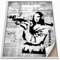 Boikal Collection Banksy Bilder ohne Rahmen Wandbilder XXL Poster Set - Mona Lisa - 1-teilig, 50 x 70 cm B2,
