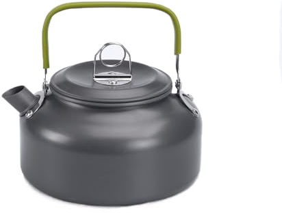 Bollitore da campeggio, caffettiera portatile in lega di alluminio da 800 ml con borsa da trasporto in rete, per campeggio, escursionismo, zaino in spalla, viaggi