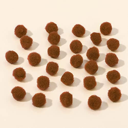 Duories 1000 Stück Bunte Mini Pompons zum Basteln 10mm Flauschige Pom Poms Plüschbälle Bälle Kleine Bommeln Filzkugeln für Geburtstag Hochzeit Handwerk Weihnachten DIY Nähen Dekorationen,Hellbraun