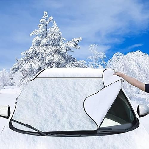 NAVIXE Scheibenabdeckung Auto,Für Opel Corsa-C Corsa-D Corsa-E Corsa-F Grandland Grandland-X,Faltbare Abnehmbare Gegen Schnee Frost und Sonne,Thick Style(157 * 127cm)