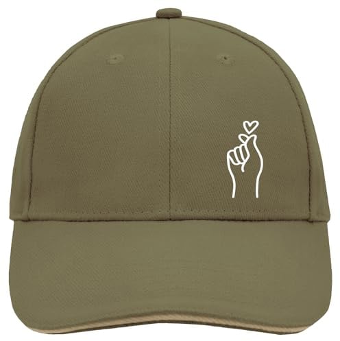 Huuraa Cappy Mütze K-Pop Fingerherz Zeichen Geschenk | Baseballkappe Basecap Kappe Geschenkidee Unisex Baseball Cap
