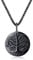 COAI Collier Acier Inoxydable Pendentif Arbre de Vie Obsidienne Noire Unisexe 50cm