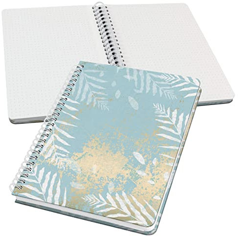 SIGEL JN614 Spiralblock A5 dotted, Notizblock Bullet Journal Jolie, 120 Seiten, hellblau/weiß, vegan, aus nachhaltigem Papier hergestellt