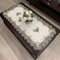 ZMNSZBDBeige Embroidered Lace Tablecloth Lace Coffee Table Cover Rectangular Hollow Fabric, Washing Machine, Dryer, Refrigerator Top Dust Cover (31.5X55)