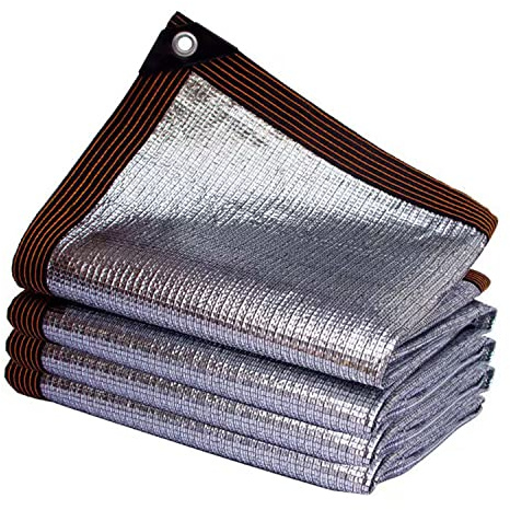 Schattennetz für Hunde, 99% Aluminet Schattennetz mit Ösen, Hitzeschutz Alunetz für's Auto, Sonnenschutznetz Sonnensegel für Gewächshaus Balkon 1x2m 2x2m 3x4m 3x5m 4x6m 6x8m ( Size : 4mx5m(13.1ftx16.4