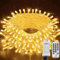 LITYBY Fairy Lights Mains Powered, 50M 500LED String Lights Plug in, 8 Modes Remote Control Christmas Fairy Lights, Indoor/Outdoor for Bedroom,Gazebo,Wedding, Christmas Decorations(Warm White)