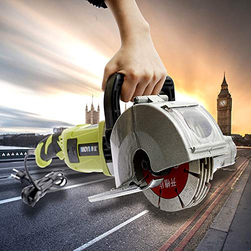 Rainureuse électrique 4 kW - Fraise à rainurer murale électrique - Avec 5 lames de scie - Pour brique, béton, marbre, etc