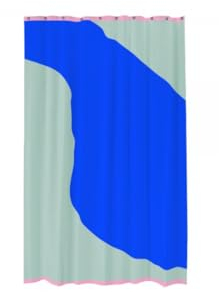 Mette Ditmer NOVA ARTE Shower Curtain W150 x H200 cm Light Grey/Cobalt