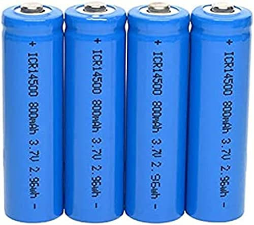Batterie Rechargeable De Taille D'aa De Batterie De 3.7V 14500 LiFePO4 800mAh 4 pour des Lumières Solaires