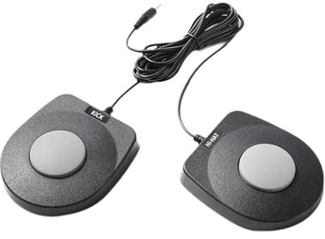 Harilla Pedale Sustain Compatto Pedale per Tastiera per Pianoforte Multifunzione Robusto Accessori per Strumenti Musicali per Organo Elettronico a Batteria, 3.5 Doppia interfaccia