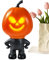 Talking Animated Pumpkin Halloween | Halloween Pumpkin Adjustable Volume | User-friendly Animated Pumpkin Decor | Horror Outdoor Lighting Projector Theme Adjustable Volume Talking for Halloween