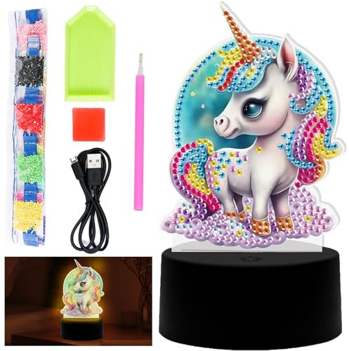 YOUYIKE Lámparas de Diamante, Kit Pintura Diamante de Diamantes DIY, Diamond Painting Juguetes Niños, para Niños Niñas a Partir de 5-12 Años (B)