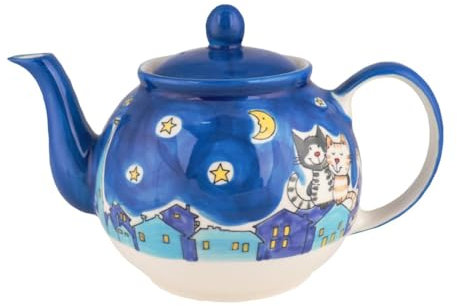 Mila Keramik-Teekanne Nachtkatzen ca. 1,2 Liter | MI-94425