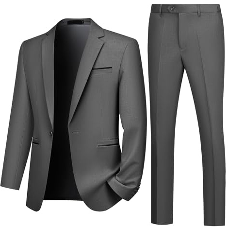 Autsel Traje de Hombre de 2 Piezas Slim Fit Traje Ajustado Un Botón | Boda, Negocios, Business, Formal, Tuxedo, Dinner Suit, Dress Set, Clothing, Outerwear, Suits, Wear
