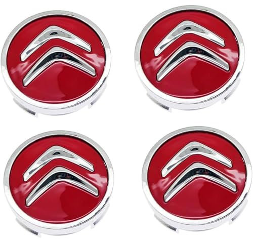 4 Pièces Cache Moyeu Compatible pour Citroen C5 II/2 2012-2017, Enjoliveurs Centre de Roue de Voiture en Noir,Cache Jante pour Accessoires Voitures,D-56MM