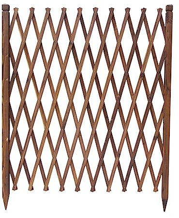 Holzgitter Garten Grenze Zaunblende für Outdoor-Pflanzenklettergerüst und Sichtschutzkante