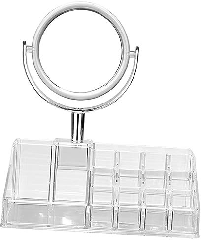 TINEASUR Eckregal Für Die Theke, Lippenstift Organizer Mit Mehreren Gittern, Aufbewahrungsbehälter, Lippenstiftständer, Lippenstifthalter, Kosmetik Aufbewahrungshalter, Haushalts