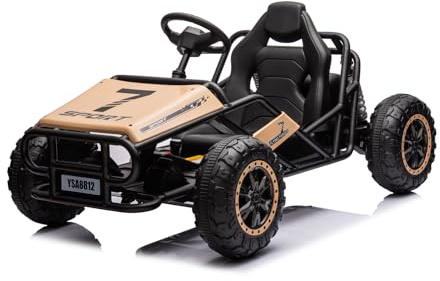 Elektro Kinderauto Sport Racing Buggy 2x55W 24V/10Ah, Farbe:Light Yellow